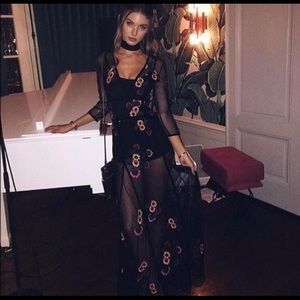 For Love And Lemons Eleonora Maxi dress black